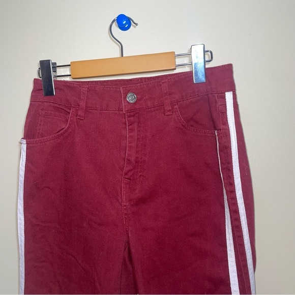 Forever 21 High Rise Flare Cut Pants | Red - Picture 3 of 7